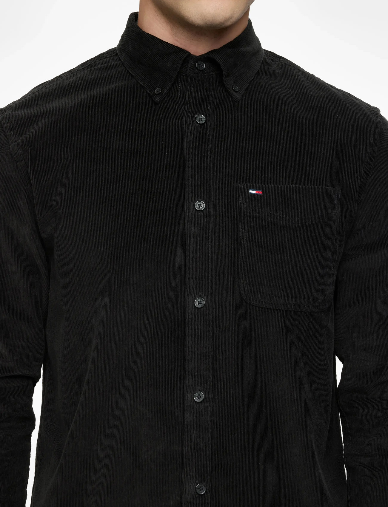 Tommy Jeans - TJM REG BABY CORD SHIRT EXT - chemises en velours côtelé - black - 5