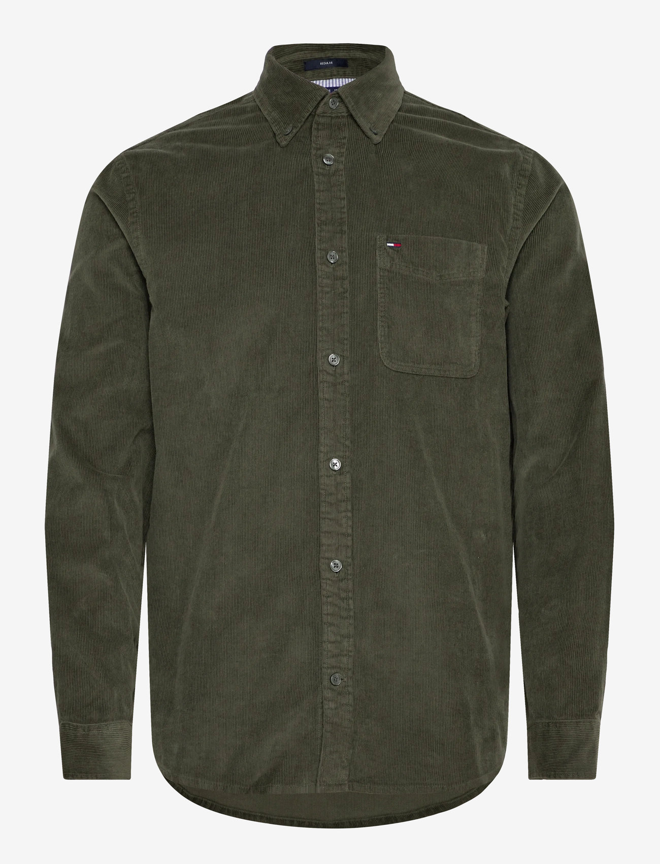 Tommy Jeans - TJM REG BABY CORD SHIRT EXT - manchesterskjortor - pewter green - 1