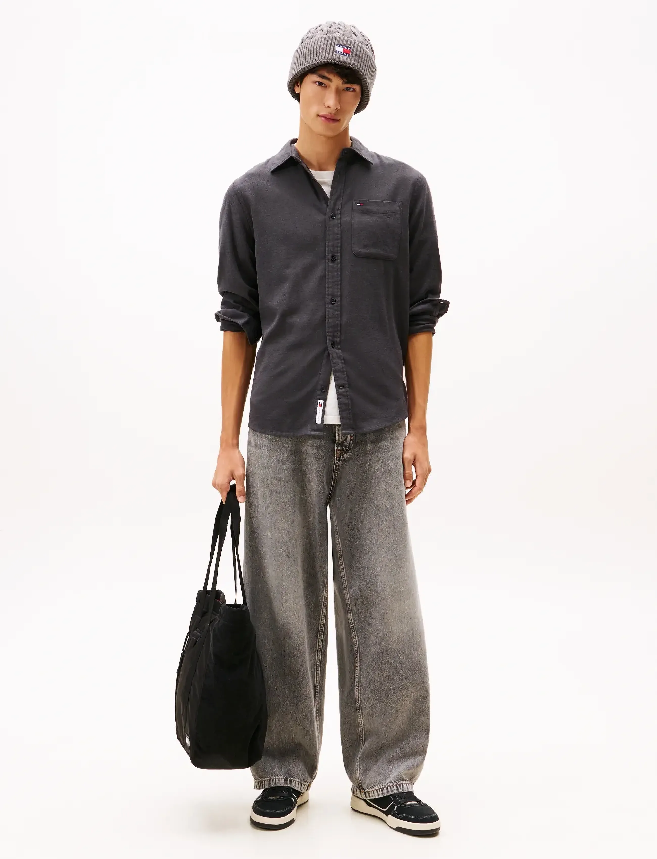 Tommy Jeans - TJM REG FLANNEL SHIRT EXT - flanellsärgid - black - 2