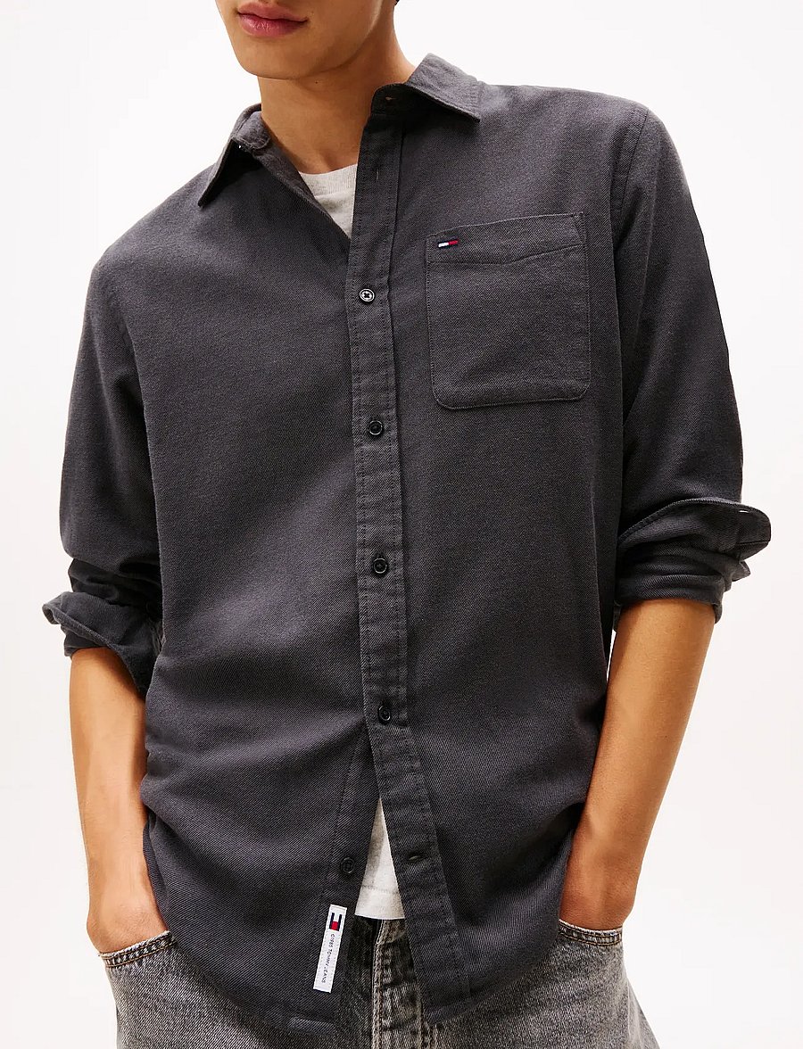 Tommy Jeans - TJM REG FLANNEL SHIRT EXT - chemises en flanelle - black - 4