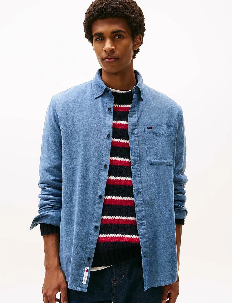 Tommy Jeans - TJM REG FLANNEL SHIRT EXT - flanellskjortor - dark night navy - 0