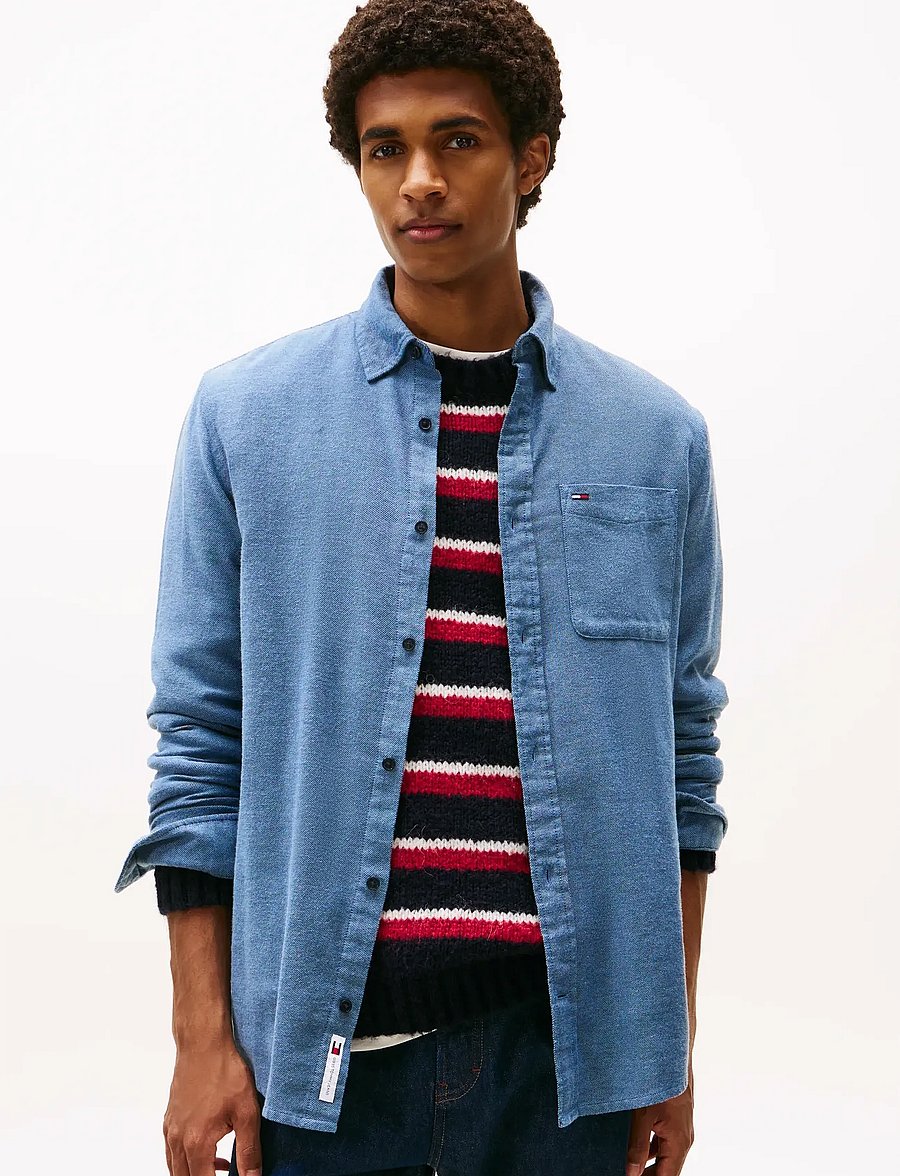 Tommy Jeans - TJM REG FLANNEL SHIRT EXT - flannel-skjorter - dark night navy - 0