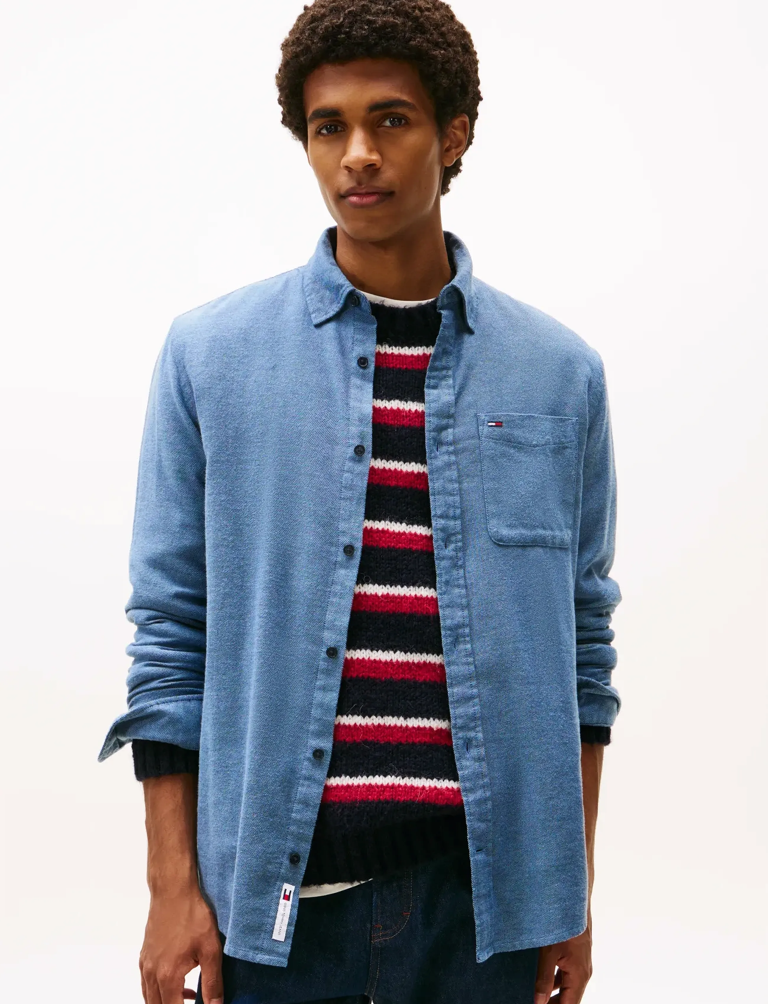 Tommy Jeans - TJM REG FLANNEL SHIRT EXT - flannel-skjorter - dark night navy - 0