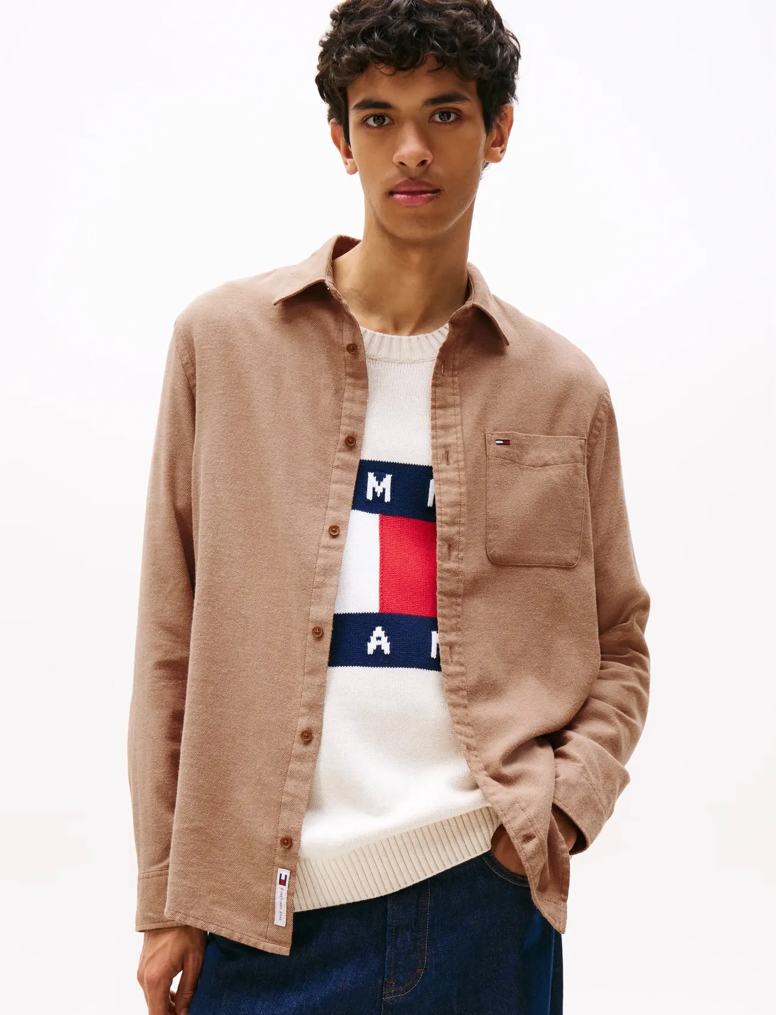 Tommy Jeans Tjm Reg Flannel Shirt Ext, XXL, Shirts, Braun - Männerswear