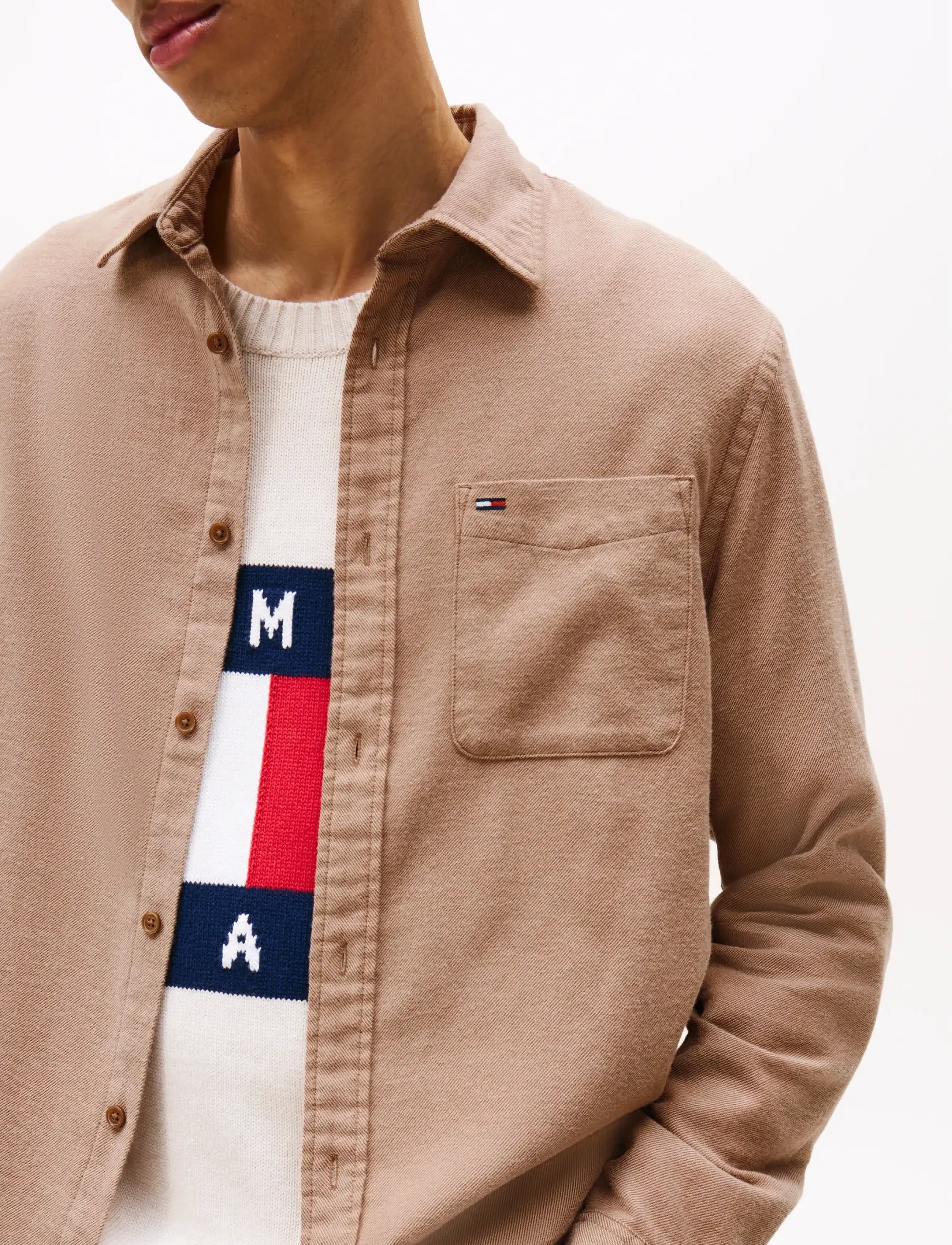 Tommy Jeans - TJM REG FLANNEL SHIRT EXT - flannel-skjorter - pecan nut - 4