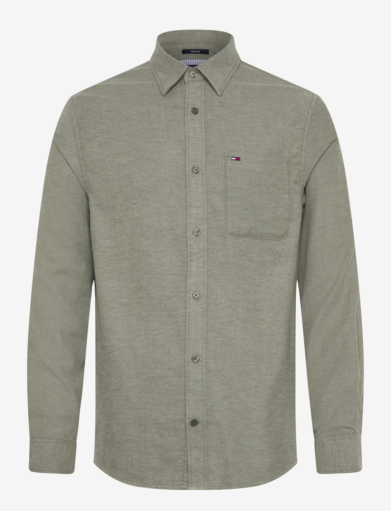 Tommy Jeans - TJM REG FLANNEL SHIRT EXT - flanellskjortor - pewter green - 1