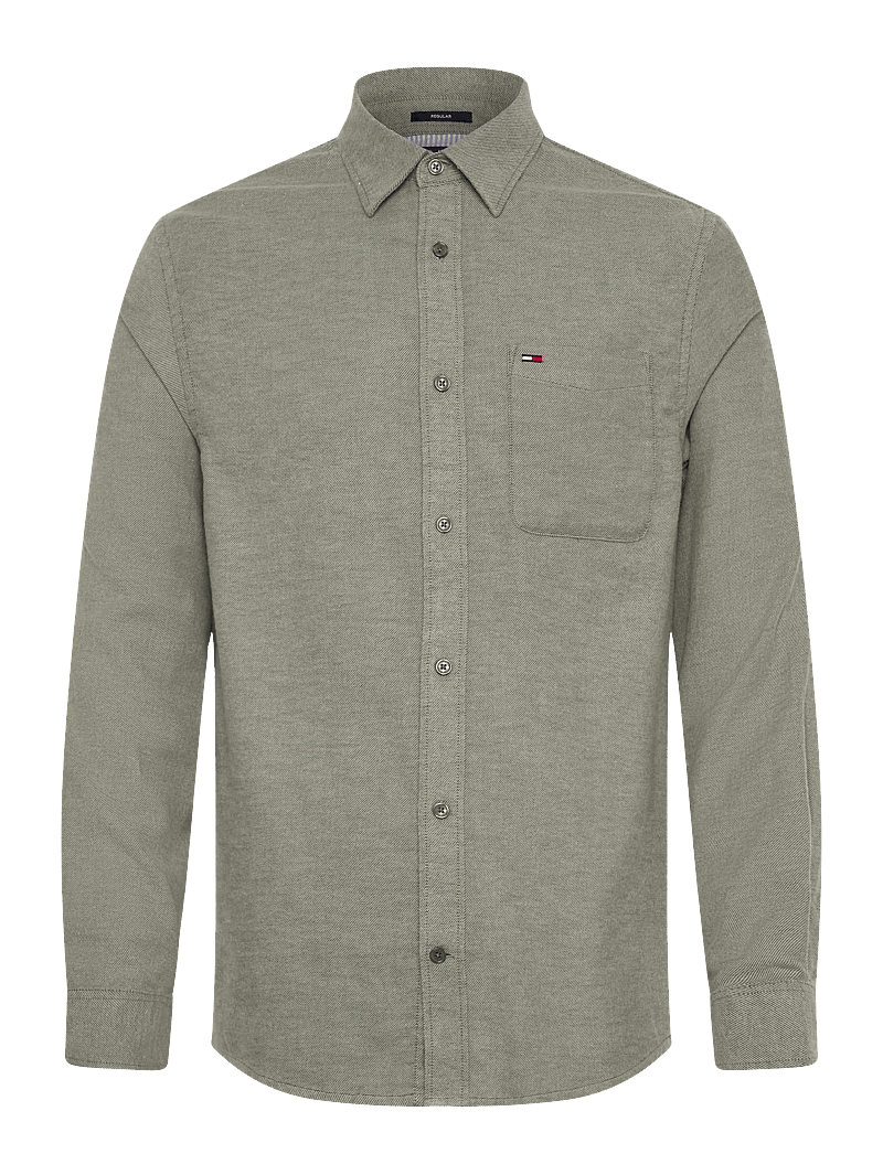 Tommy Jeans - TJM REG FLANNEL SHIRT EXT - flanellskjortor - pewter green - 1