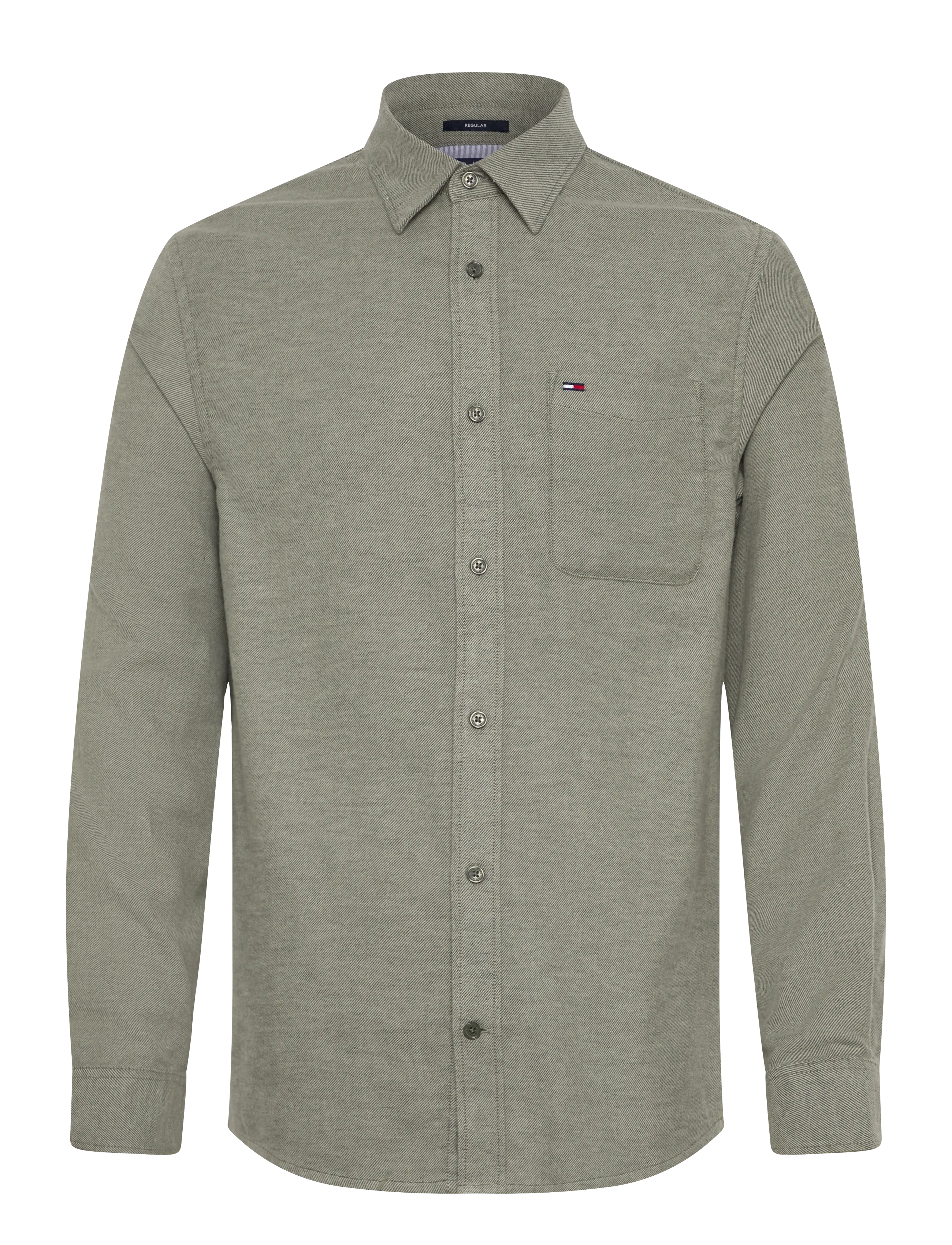 Tommy Jeans TJM REG FLANNEL SHIRT EXT - Tommy Jeans - PEWTER GREEN / khaki/green