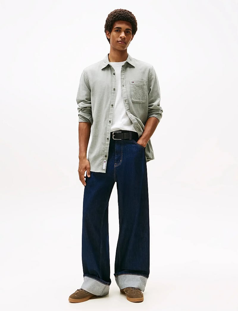 Tommy Jeans - TJM REG FLANNEL SHIRT EXT - flanellskjortor - pewter green - 3