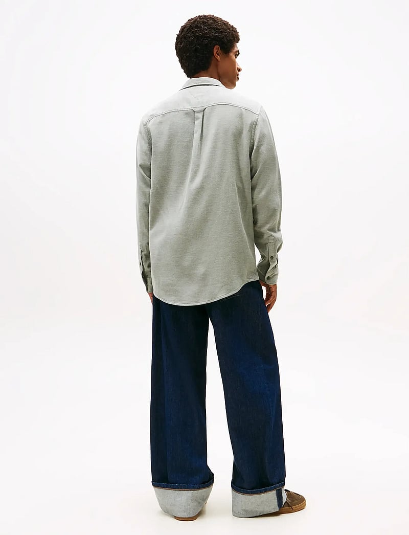 Tommy Jeans - TJM REG FLANNEL SHIRT EXT - flanellskjortor - pewter green - 4