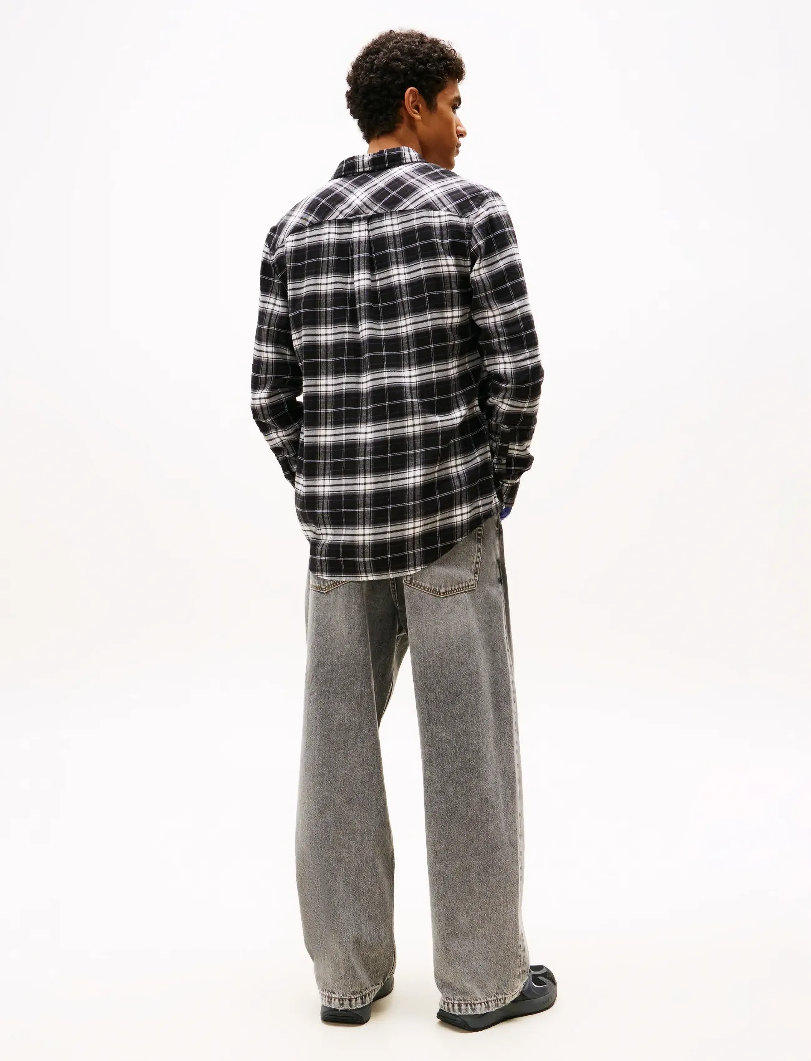 Tommy Jeans - TJM REG FLANNEL CHECK SHIRT EXT - flanell-hemden - black   big check - 3