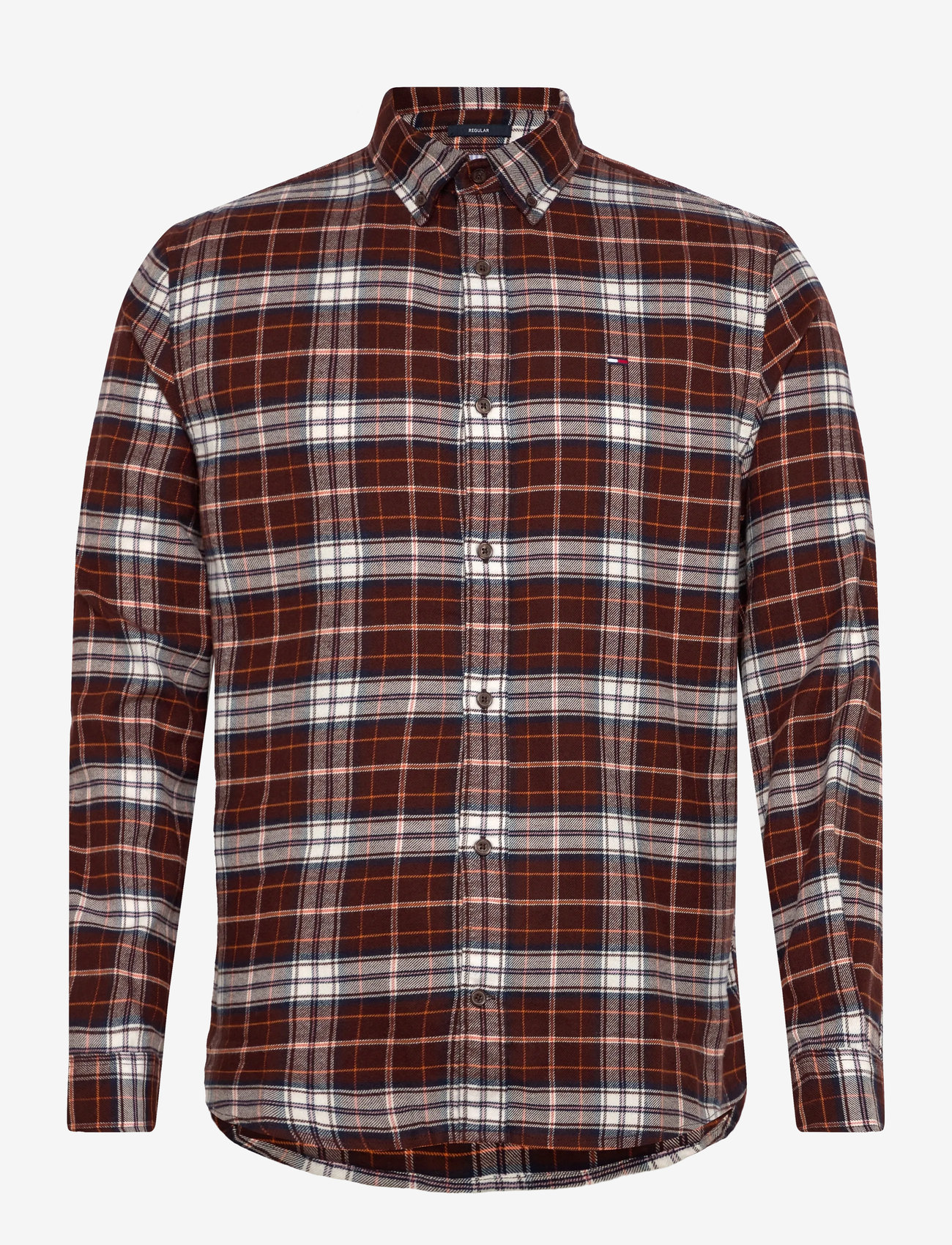 Tommy Jeans - TJM REG FLANNEL CHECK SHIRT EXT - flanellsärgid - rich brown   big check - 1