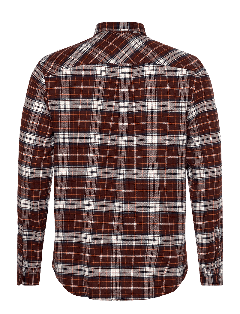 Tommy Jeans - TJM REG FLANNEL CHECK SHIRT EXT - flanellsärgid - rich brown big check - 2