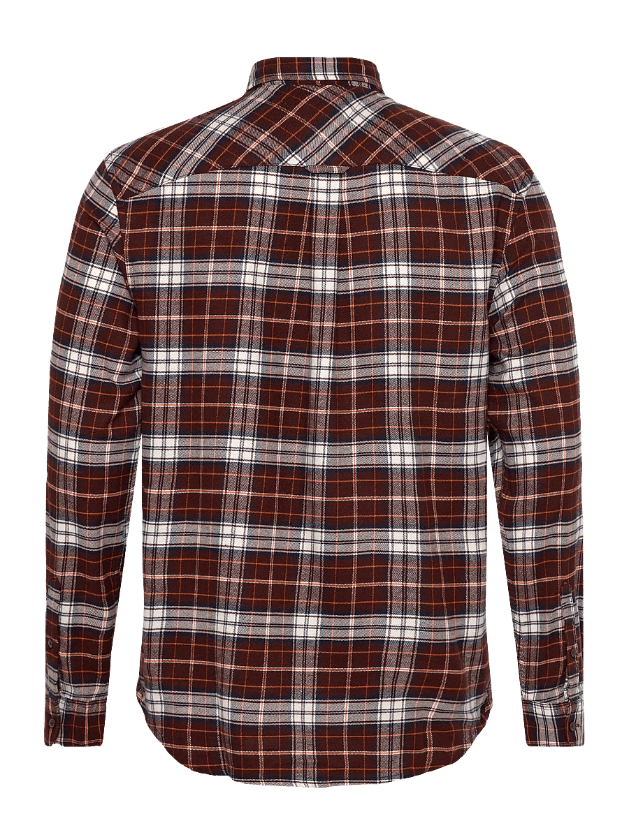 Tommy Jeans - TJM REG FLANNEL CHECK SHIRT EXT - flannel-skjorter - rich brown big check - 2