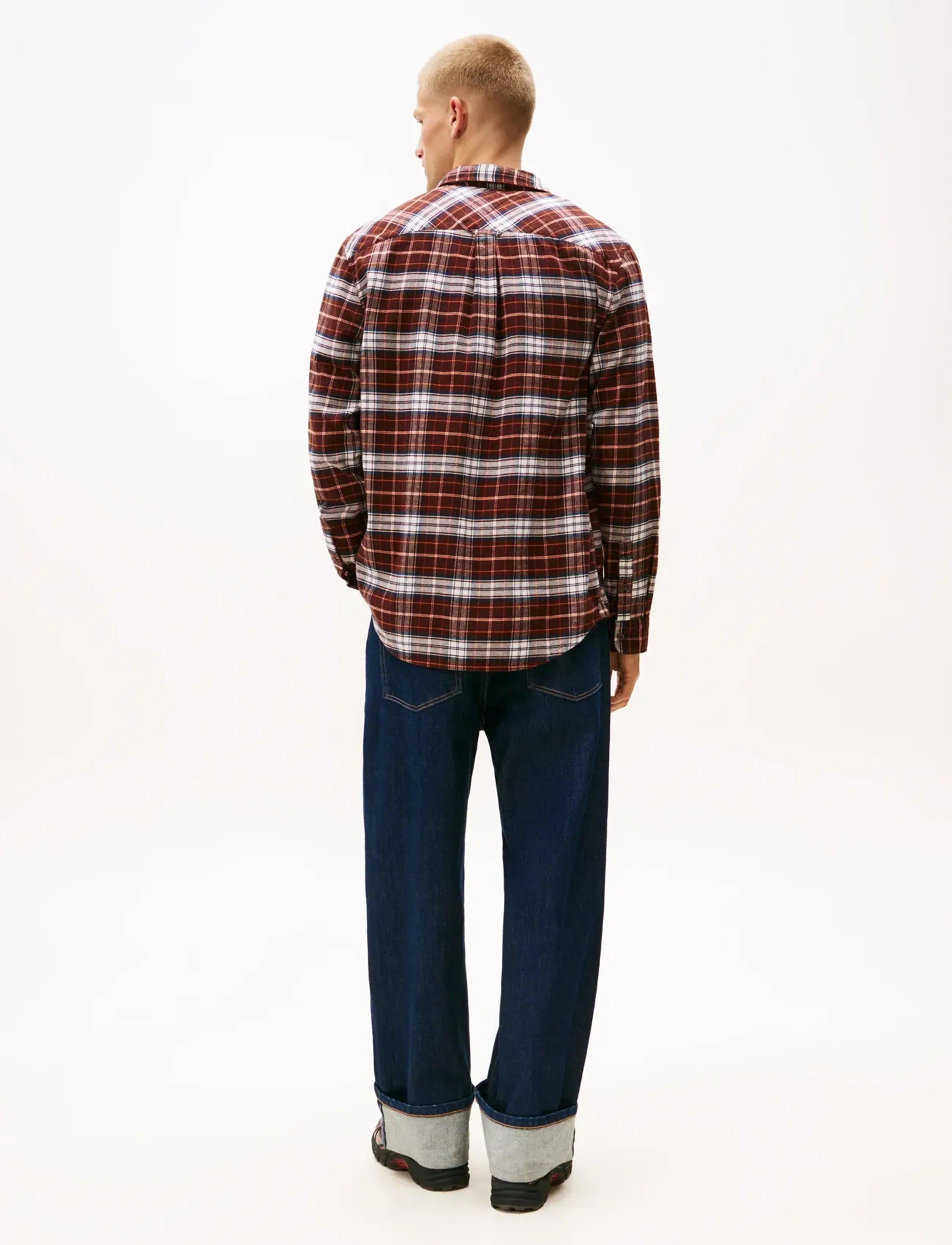 Tommy Jeans - TJM REG FLANNEL CHECK SHIRT EXT - flannel-skjorter - rich brown   big check - 4