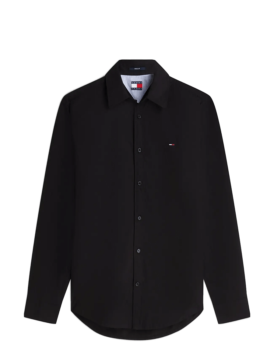 Tommy Jeans - TJM REG POPLIN SHIRT - casual skjortor - black - 1
