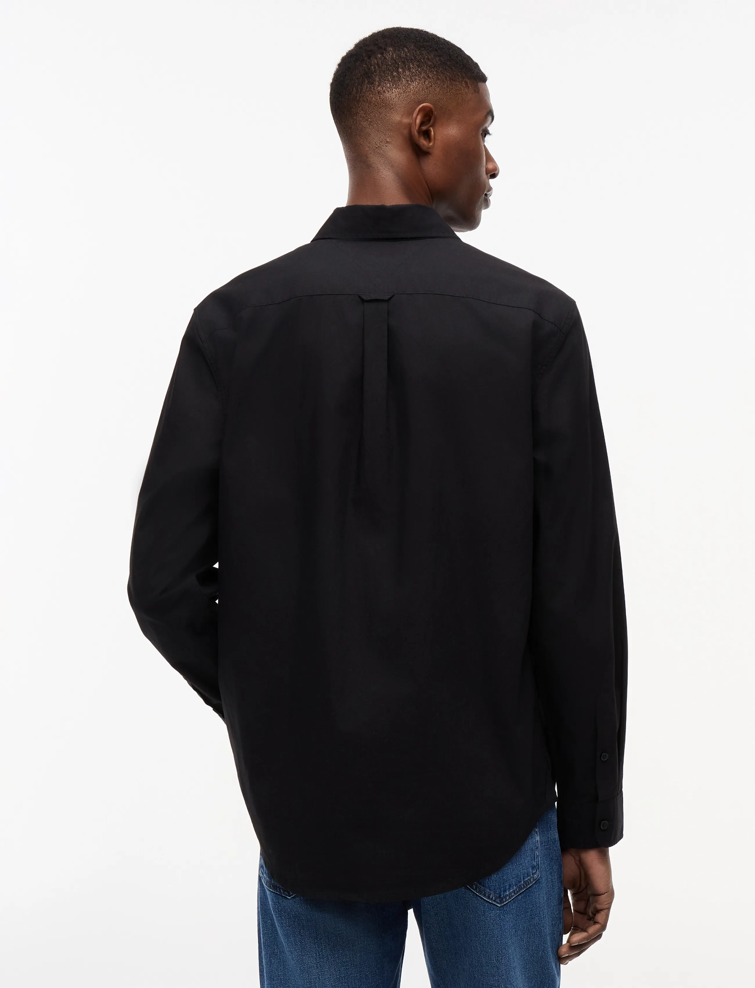 Tommy Jeans - TJM REG POPLIN SHIRT - casual skjortor - black - 2