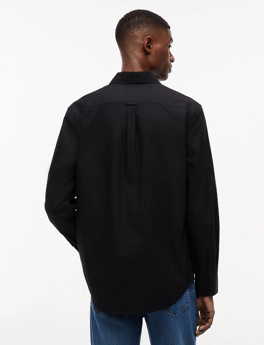 Tommy Jeans - TJM REG POPLIN SHIRT - casual skjortor - black - 2