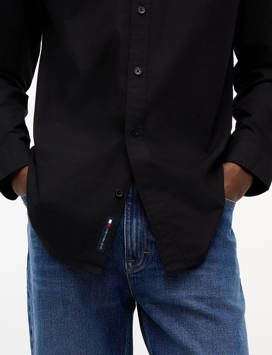 Tommy Jeans - TJM REG POPLIN SHIRT - casual skjortor - black - 3