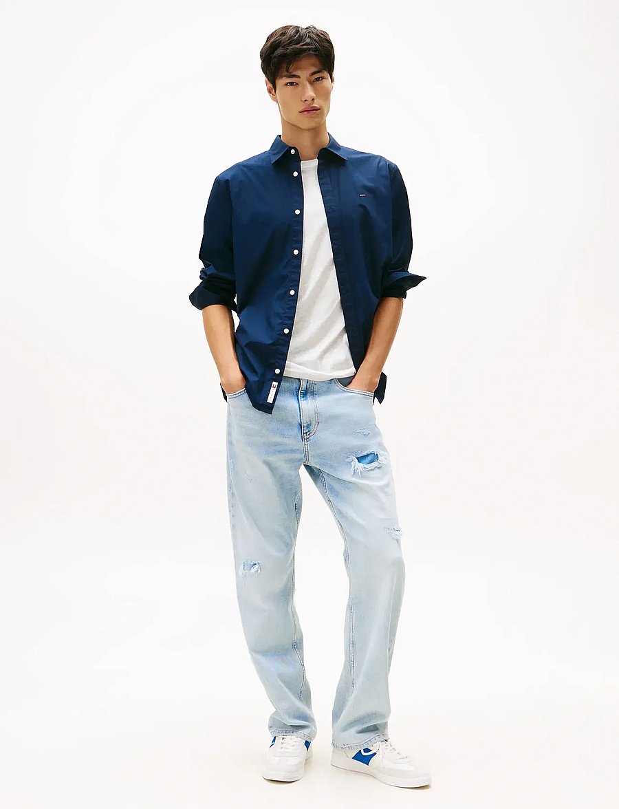Tommy Jeans - TJM REG POPLIN SHIRT - casual skjortor - dark blue - 3