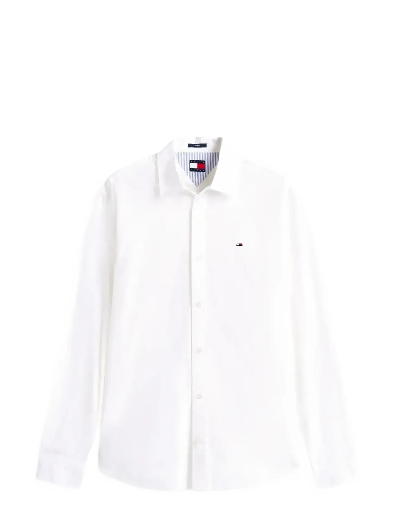 Tommy Jeans TJM REG POPLIN SHIRT - Drabužiai - ECRU / white