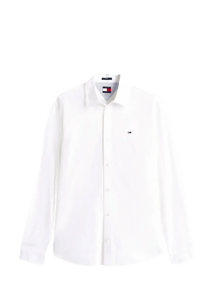 Tommy Jeans - TJM REG POPLIN SHIRT - vabaajasärgid - ecru - 1