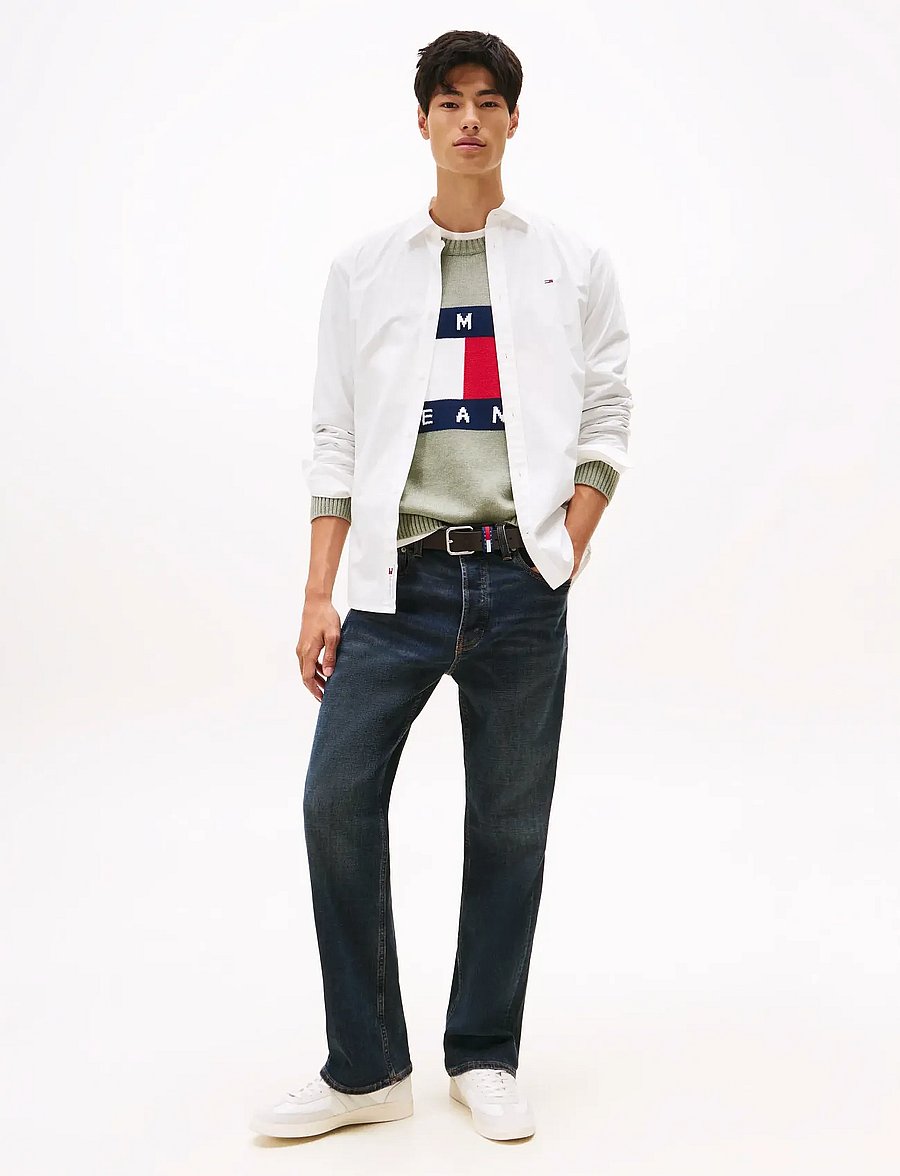 Tommy Jeans - TJM REG POPLIN SHIRT - vabaajasärgid - ecru - 2