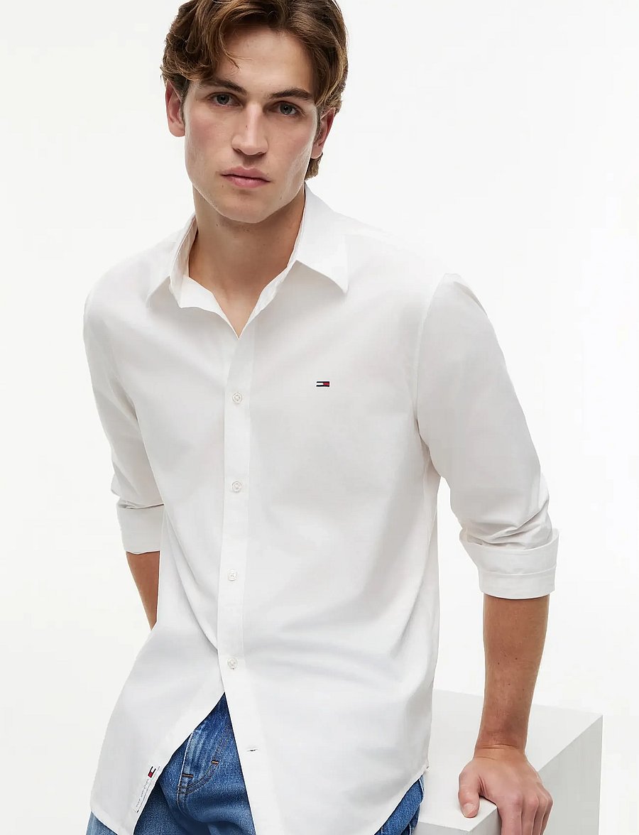 Tommy Jeans - TJM REG POPLIN SHIRT - vabaajasärgid - ecru - 3