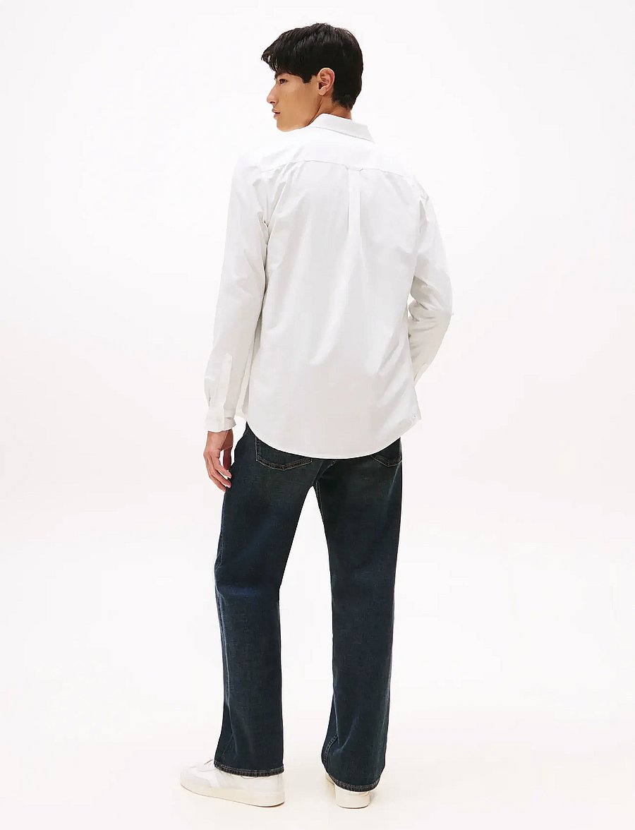 Tommy Jeans - TJM REG POPLIN SHIRT - vabaajasärgid - ecru - 3