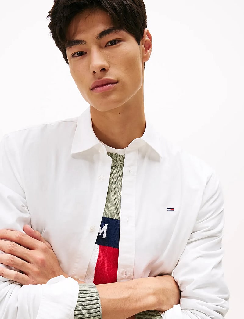 Tommy Jeans - TJM REG POPLIN SHIRT - casual skjortor - ecru - 4