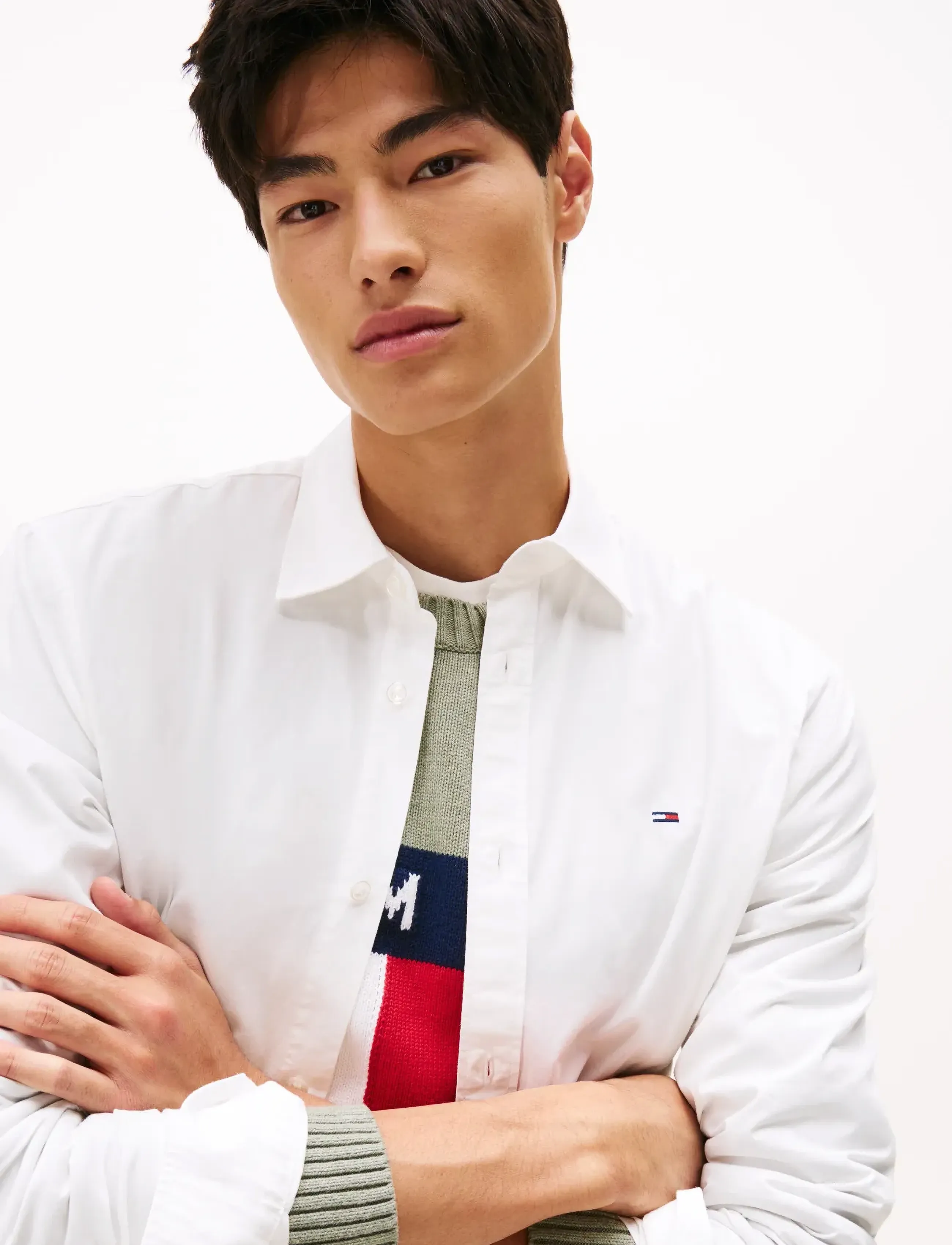Tommy Jeans - TJM REG POPLIN SHIRT - vabaajasärgid - ecru - 4