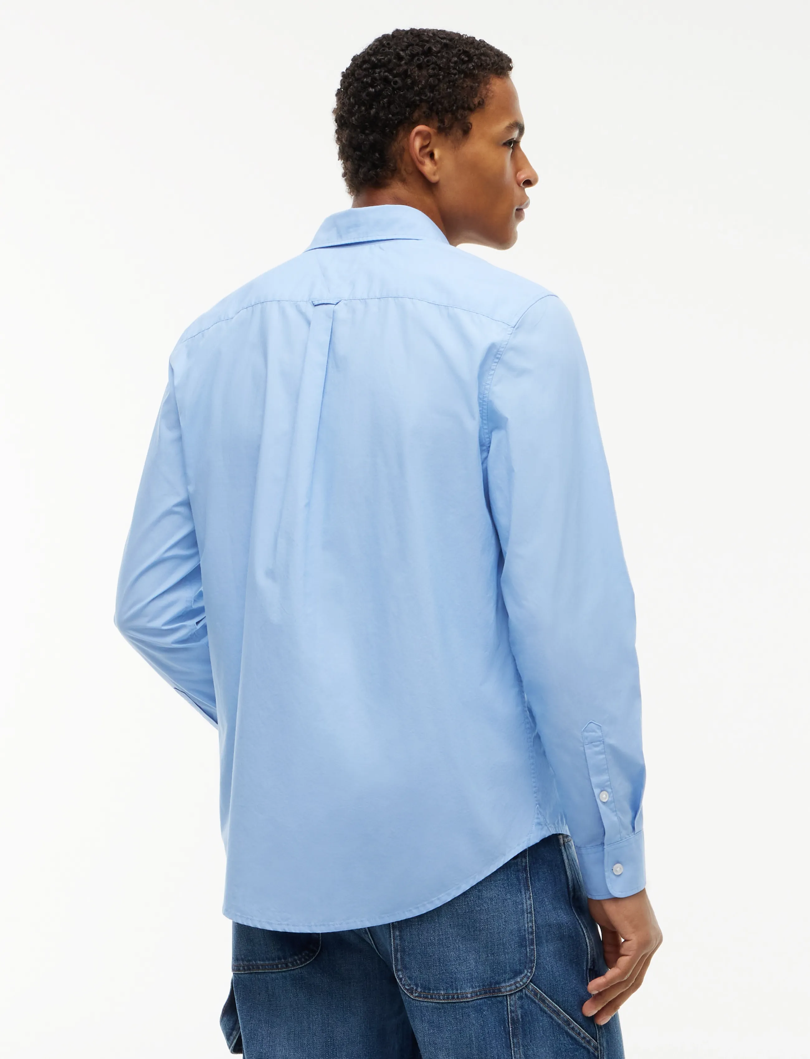 Tommy Jeans - TJM REG POPLIN SHIRT - vabaajasärgid - westside blue - 2