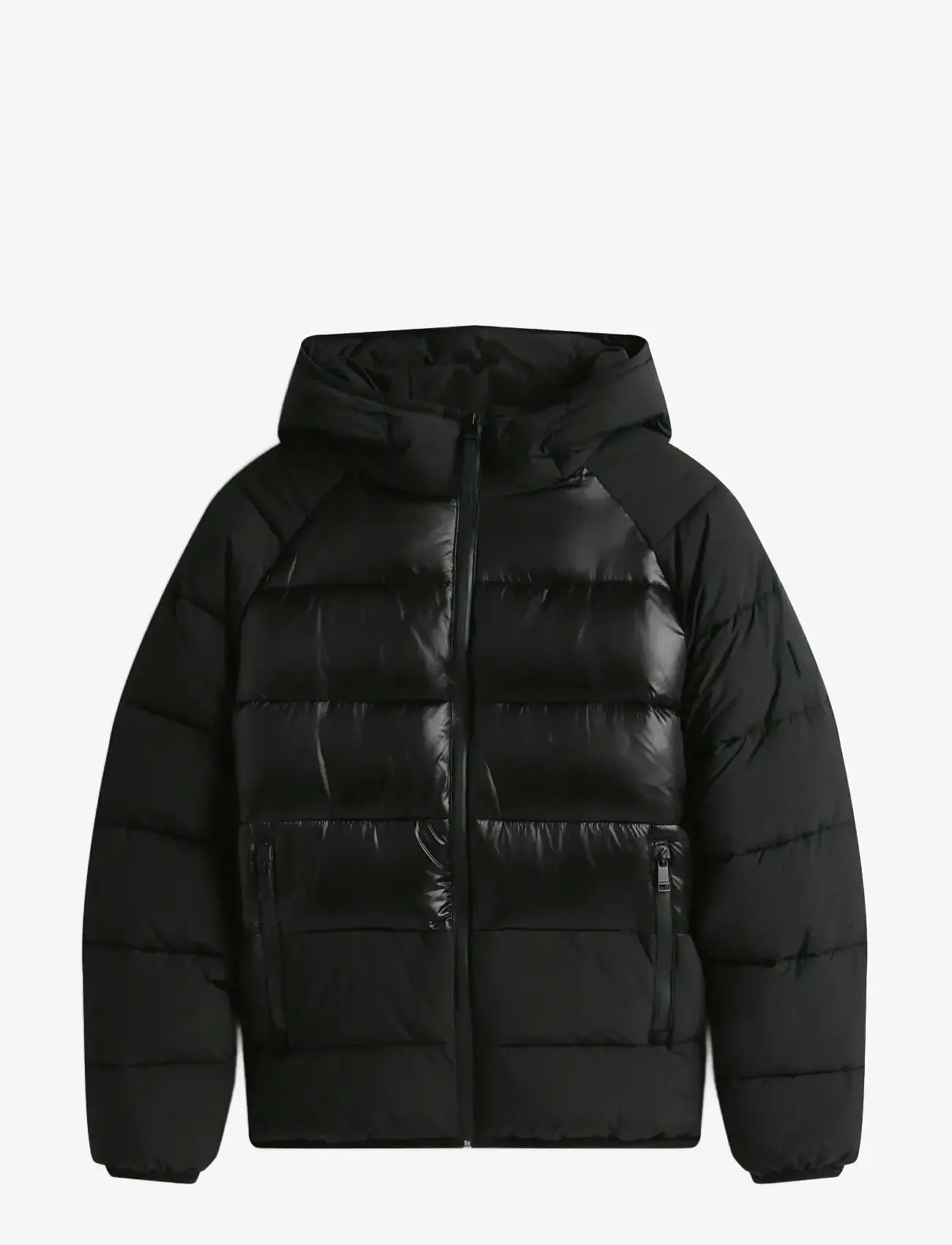 Tommy Jeans - TJM HOODED GLOSS MATT PUFFER EXT - vinterjackor - black - 1