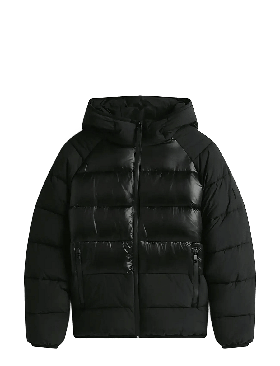 Tommy Jeans - TJM HOODED GLOSS MATT PUFFER EXT - dunjakker - black - 1