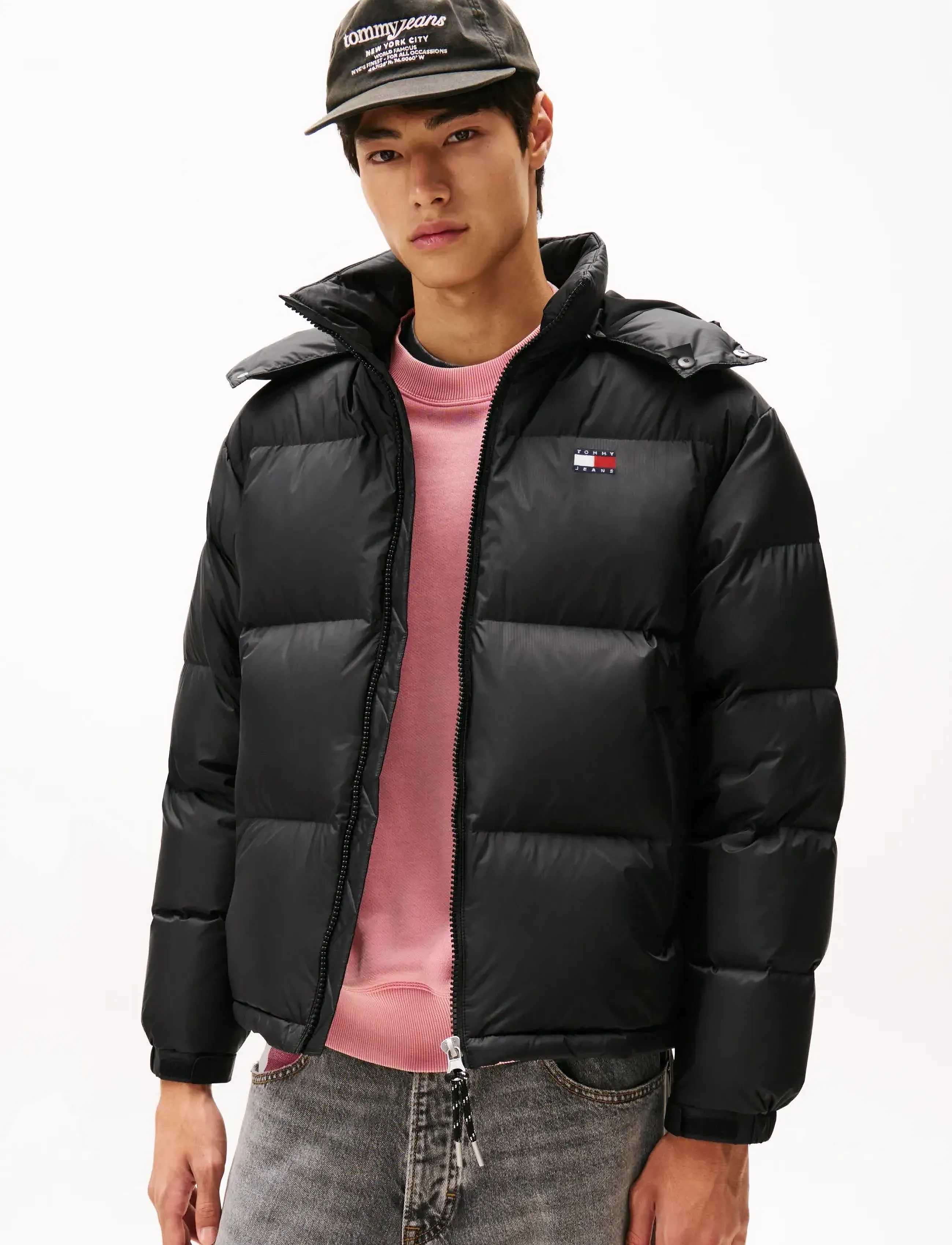 Tommy Jeans TJM ALASKA DOWN PUFFER EXT - Overtøj - BLACK / black