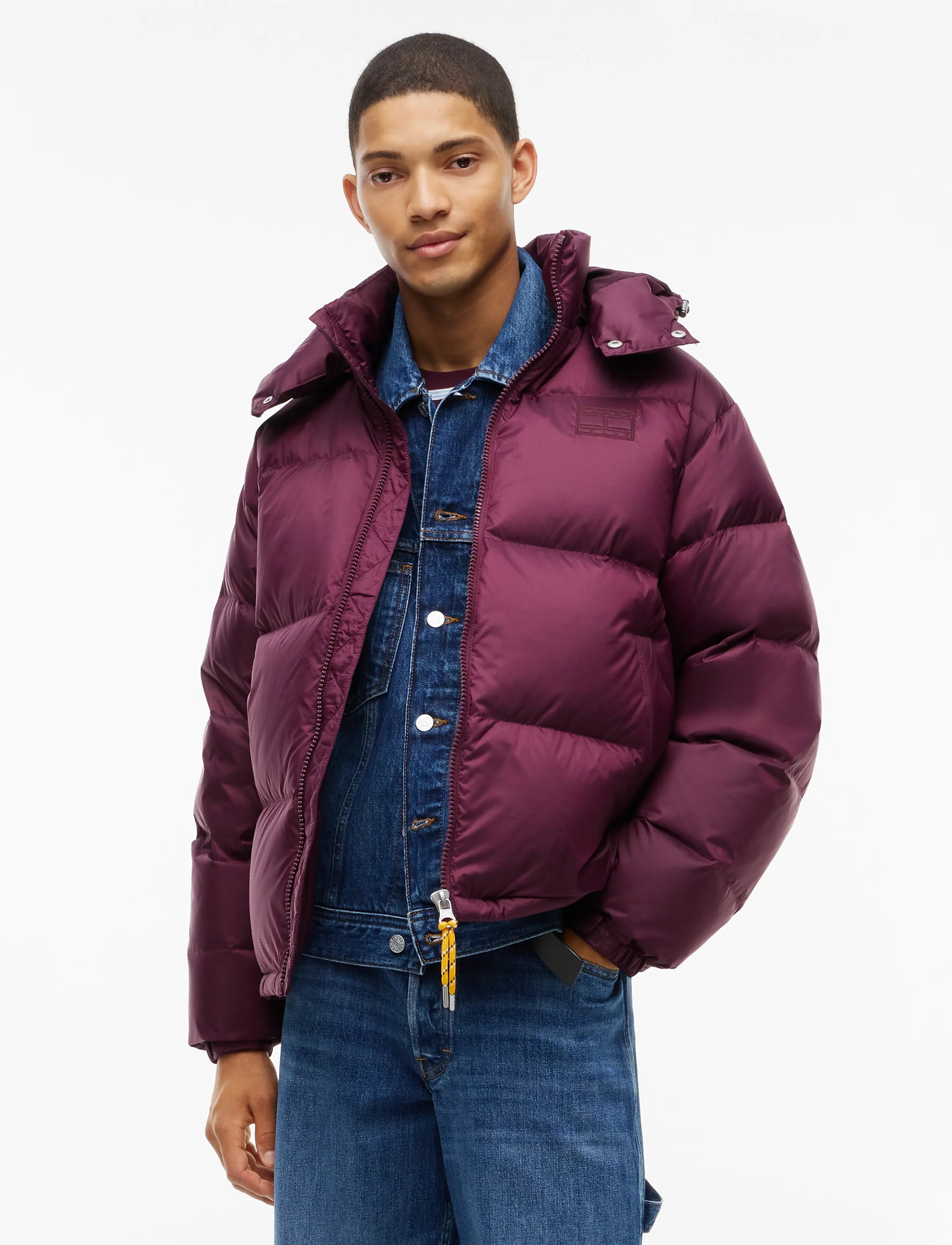 Tommy Jeans TJM ALASKA DOWN PUFFER EXT - Tommy Hilfiger - CALYPSO BERRY / burgundy