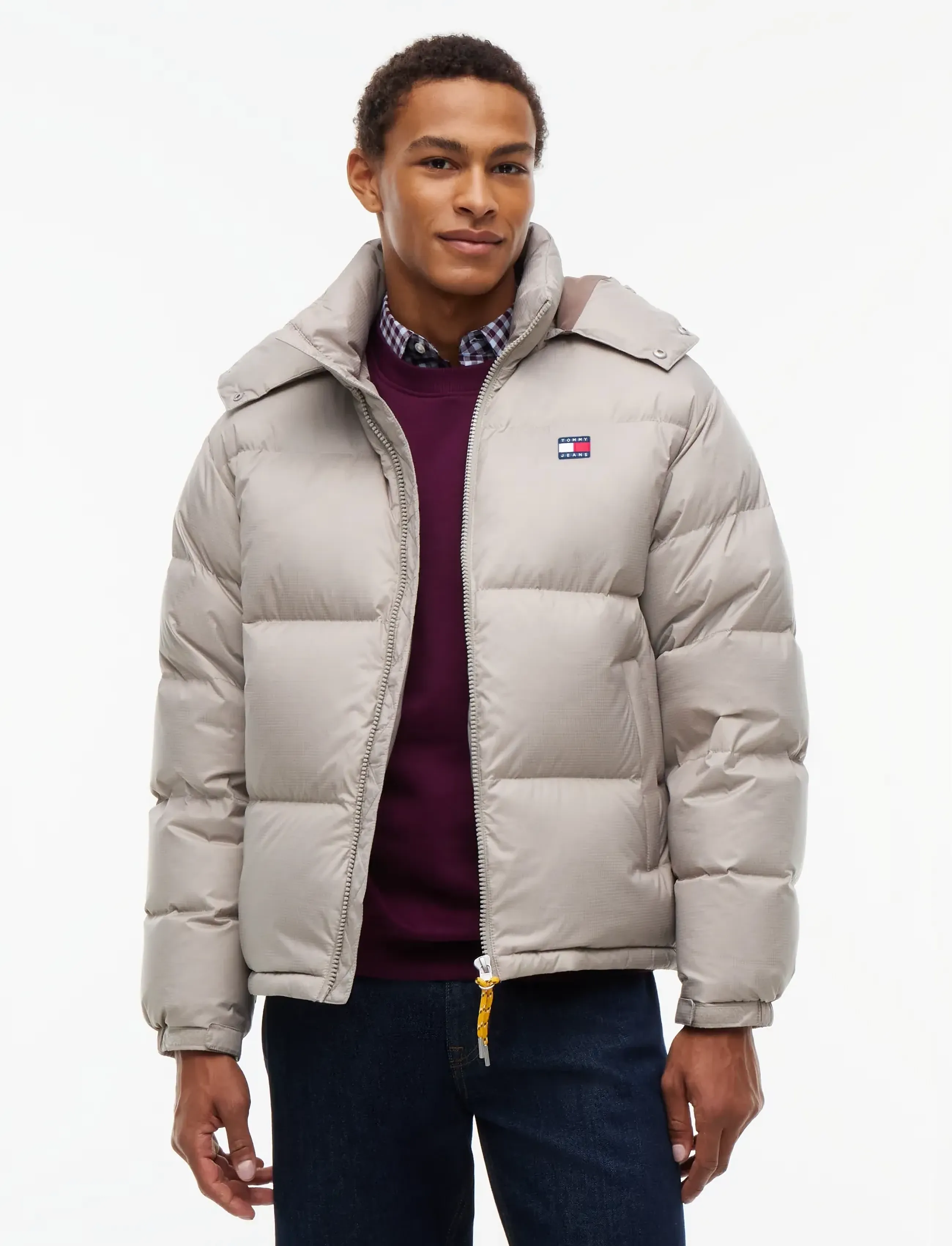 Tommy Jeans TJM ALASKA DOWN PUFFER EXT - Tøj - LIMESTONE DUST / grey