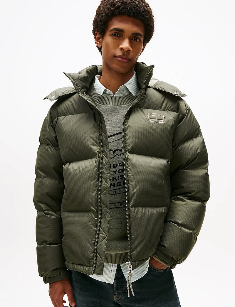 Tommy Jeans - TJM ALASKA DOWN PUFFER EXT - talvejoped - pewter green - 0