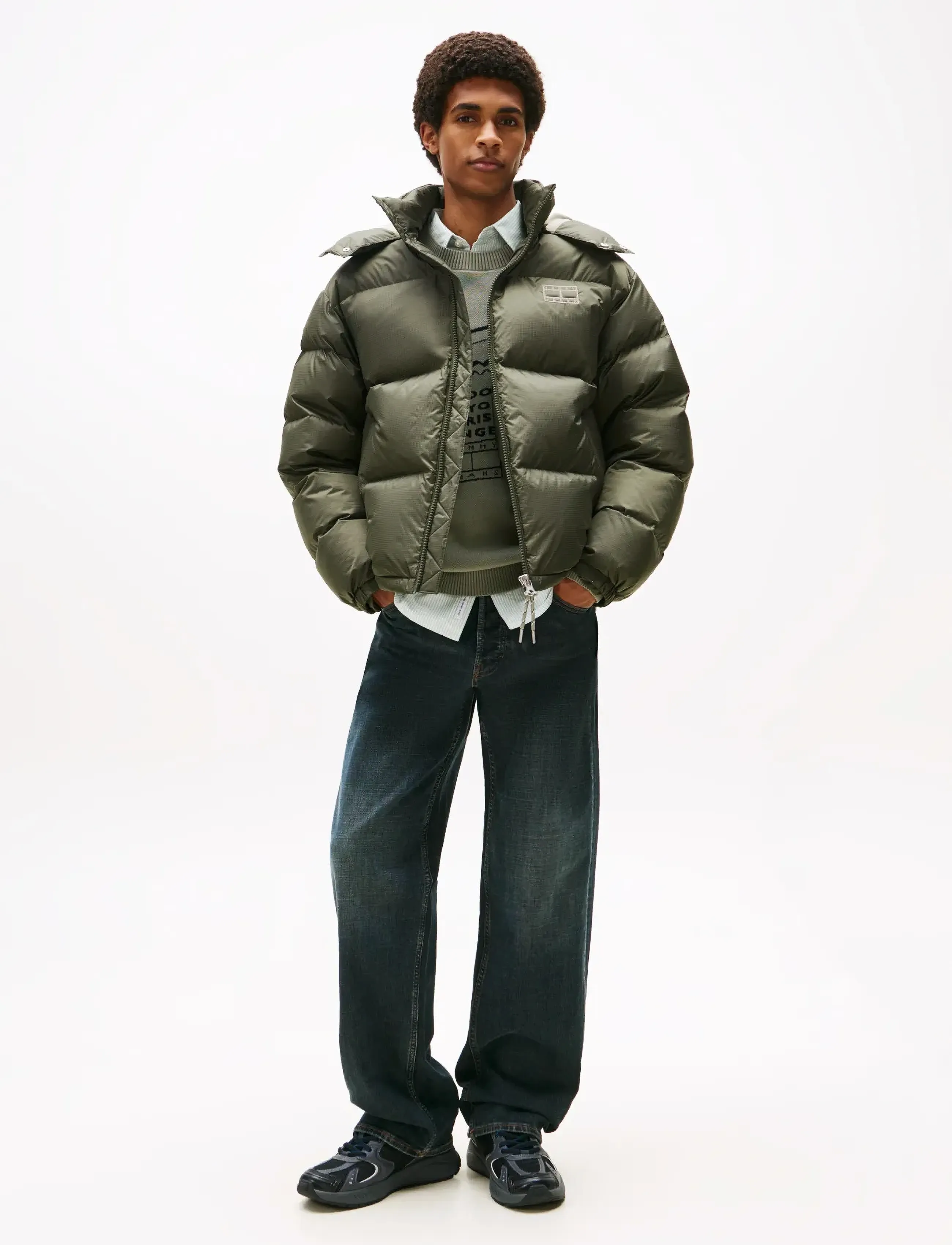 Tommy Jeans - TJM ALASKA DOWN PUFFER EXT - daunenjacken - pewter green - 3