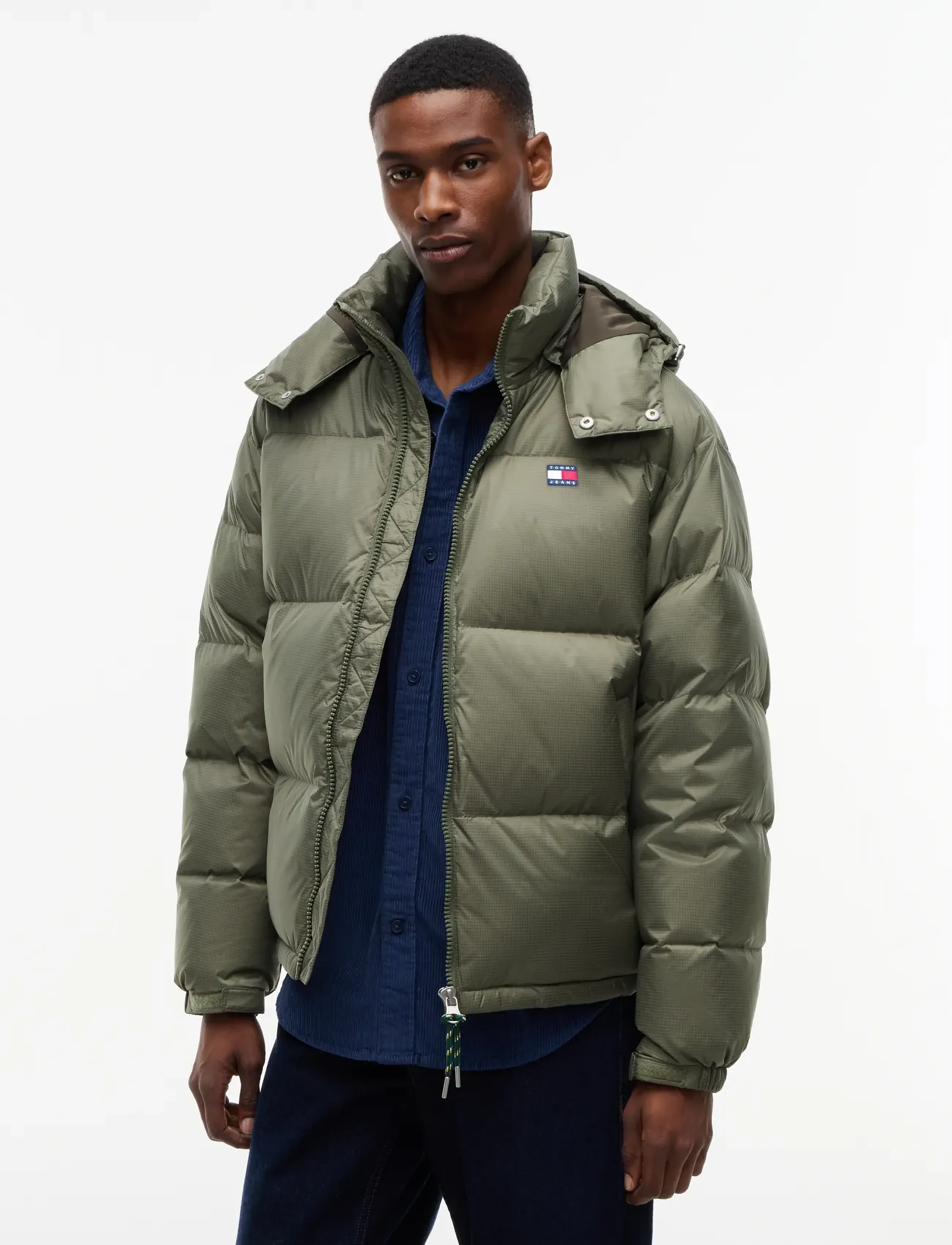 Tommy Jeans TJM ALASKA DOWN PUFFER EXT - Kläder - ROCKY MOUNTAIN / khaki/green