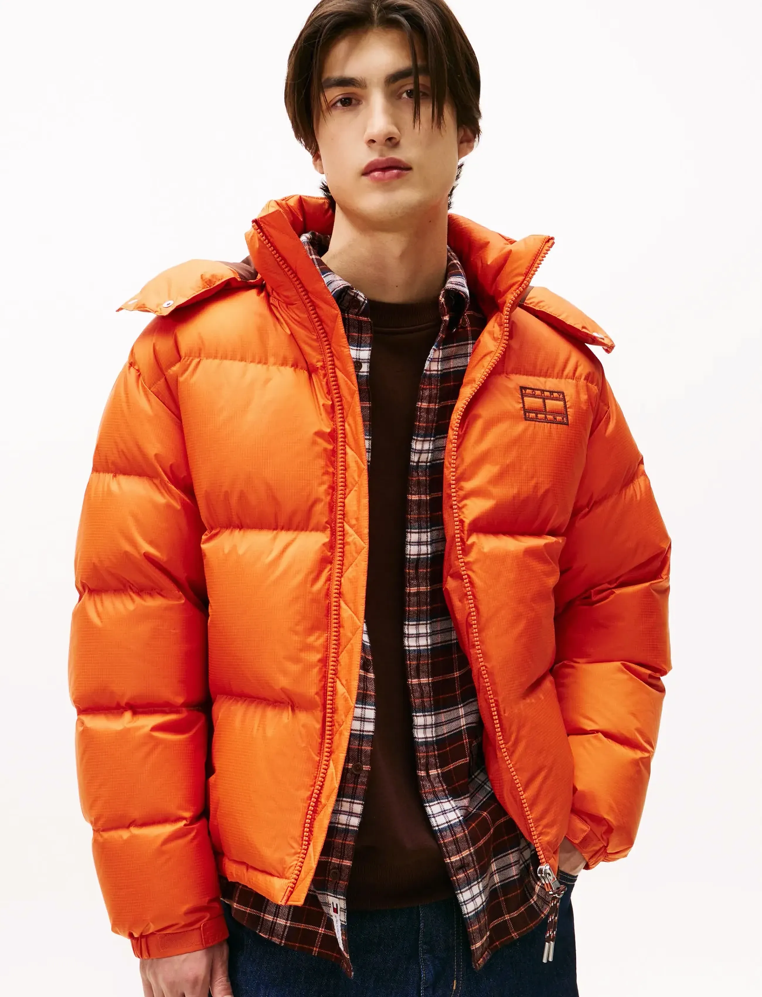 Tommy Jeans - TJM ALASKA DOWN PUFFER EXT - donsjassen - voyager orange - 0