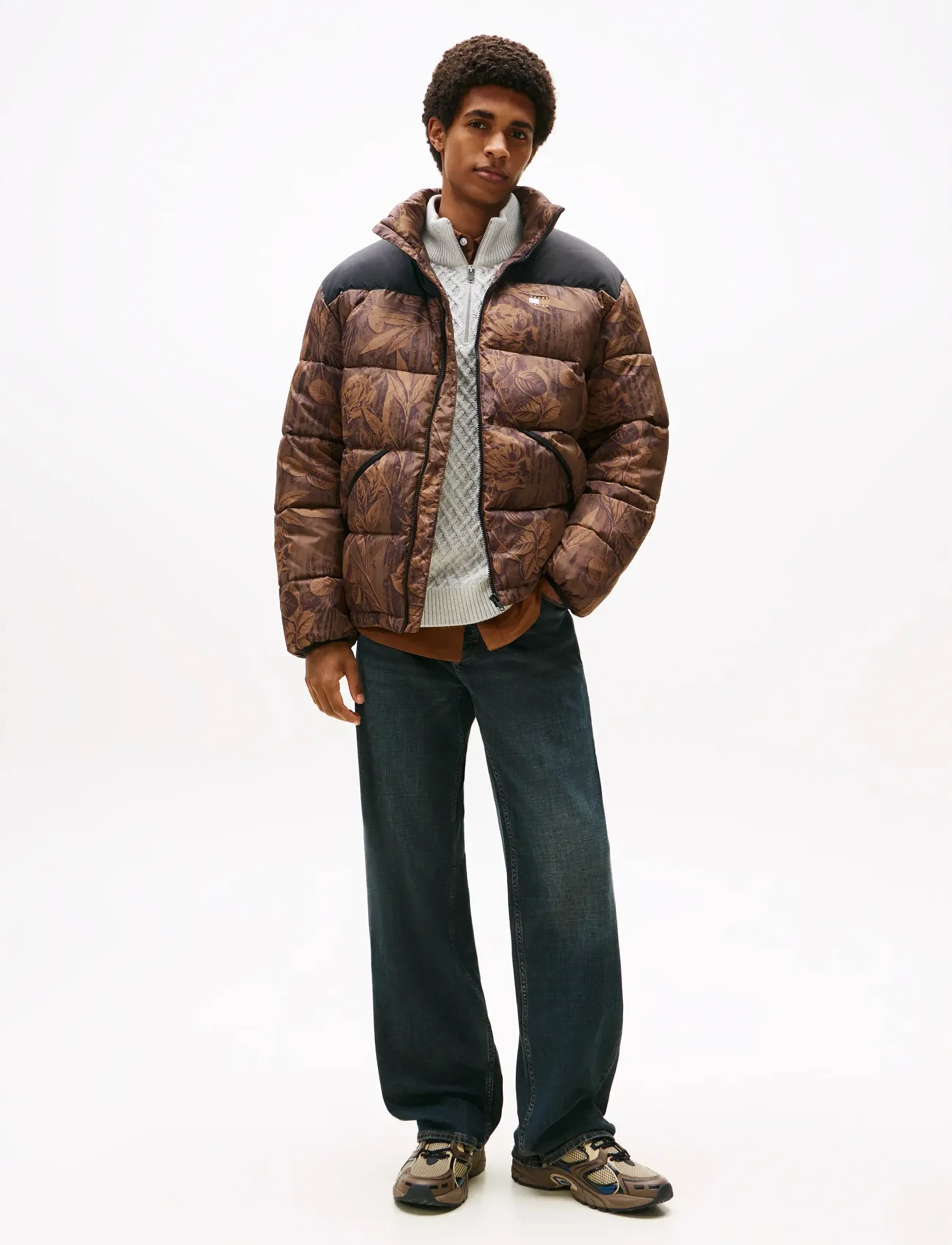 Tommy Jeans - TJM VAIL AOP PUFFER - dūnu jakas - pecan nut camo - 3