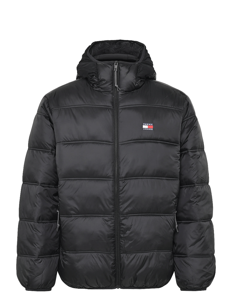 Tommy Jeans - TJM HOODED LOGO JACKET EXT - talvejoped - black - 1