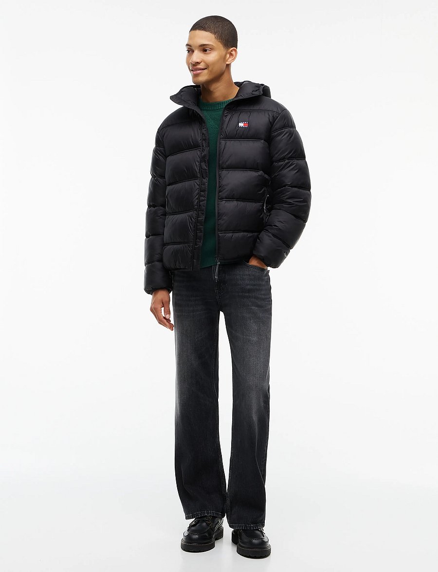 Tommy Jeans - TJM HOODED LOGO JACKET EXT - talvejoped - black - 5