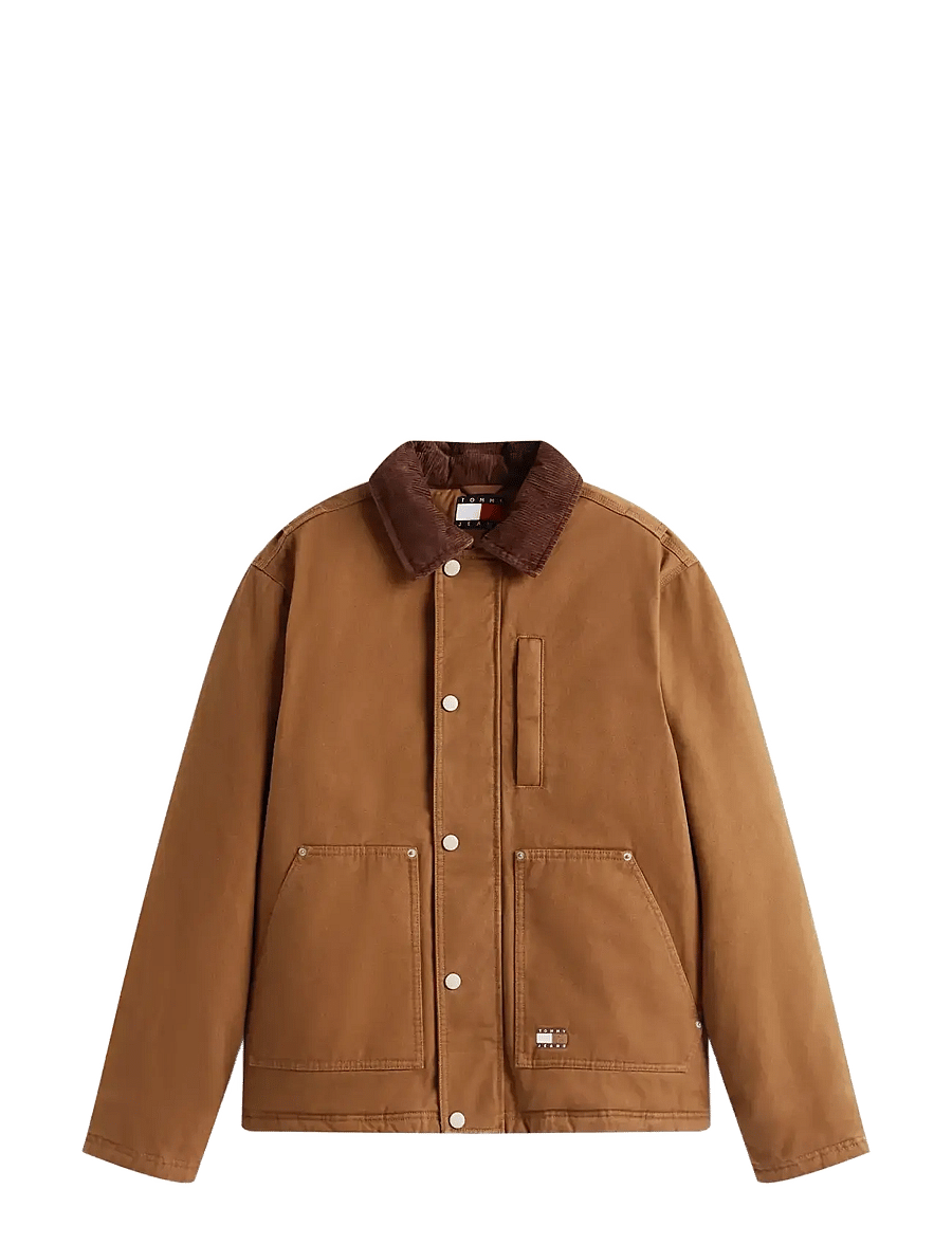 Tommy Jeans - TJM TWILL CHORE JACKET - vårjackor - pecan nut - 1