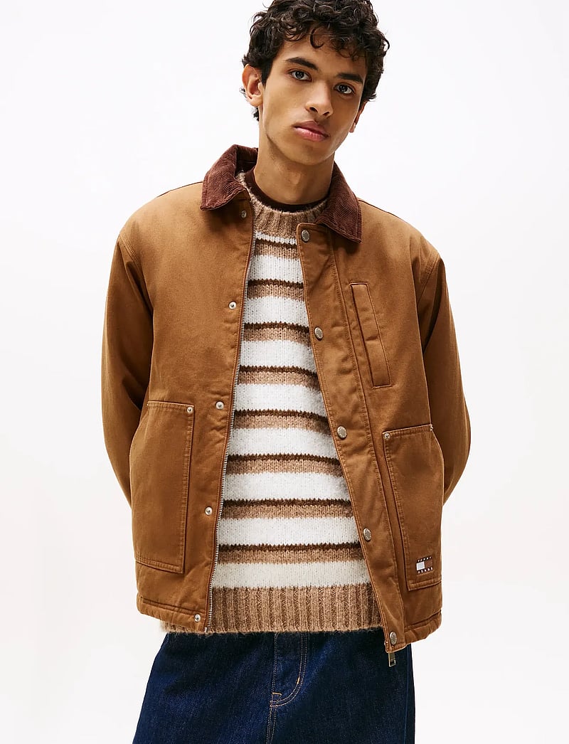 Tommy Jeans - TJM TWILL CHORE JACKET - höstjackor - pecan nut - 0