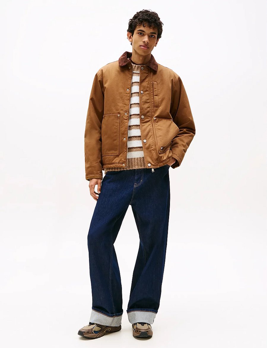 Tommy Jeans - TJM TWILL CHORE JACKET - vårjackor - pecan nut - 2
