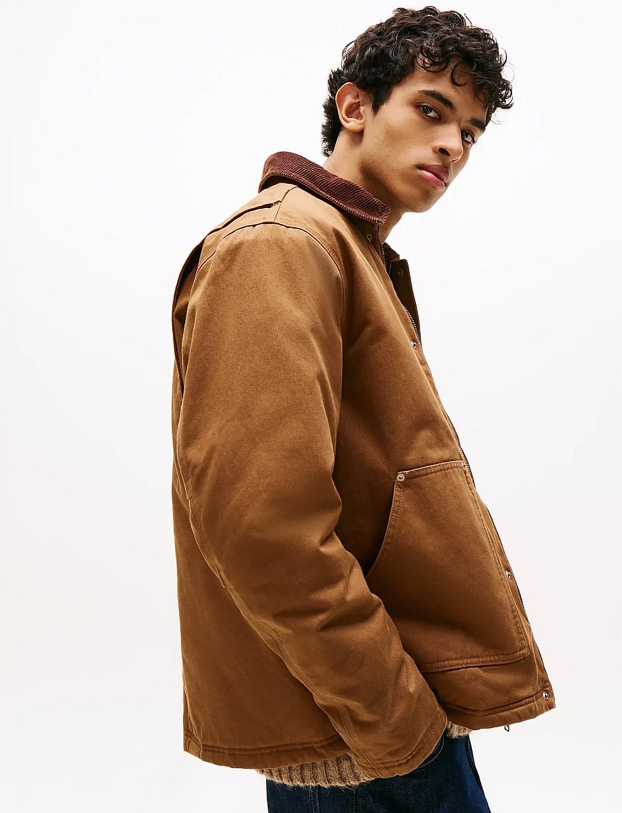 Tommy Jeans - TJM TWILL CHORE JACKET - vårjackor - pecan nut - 5