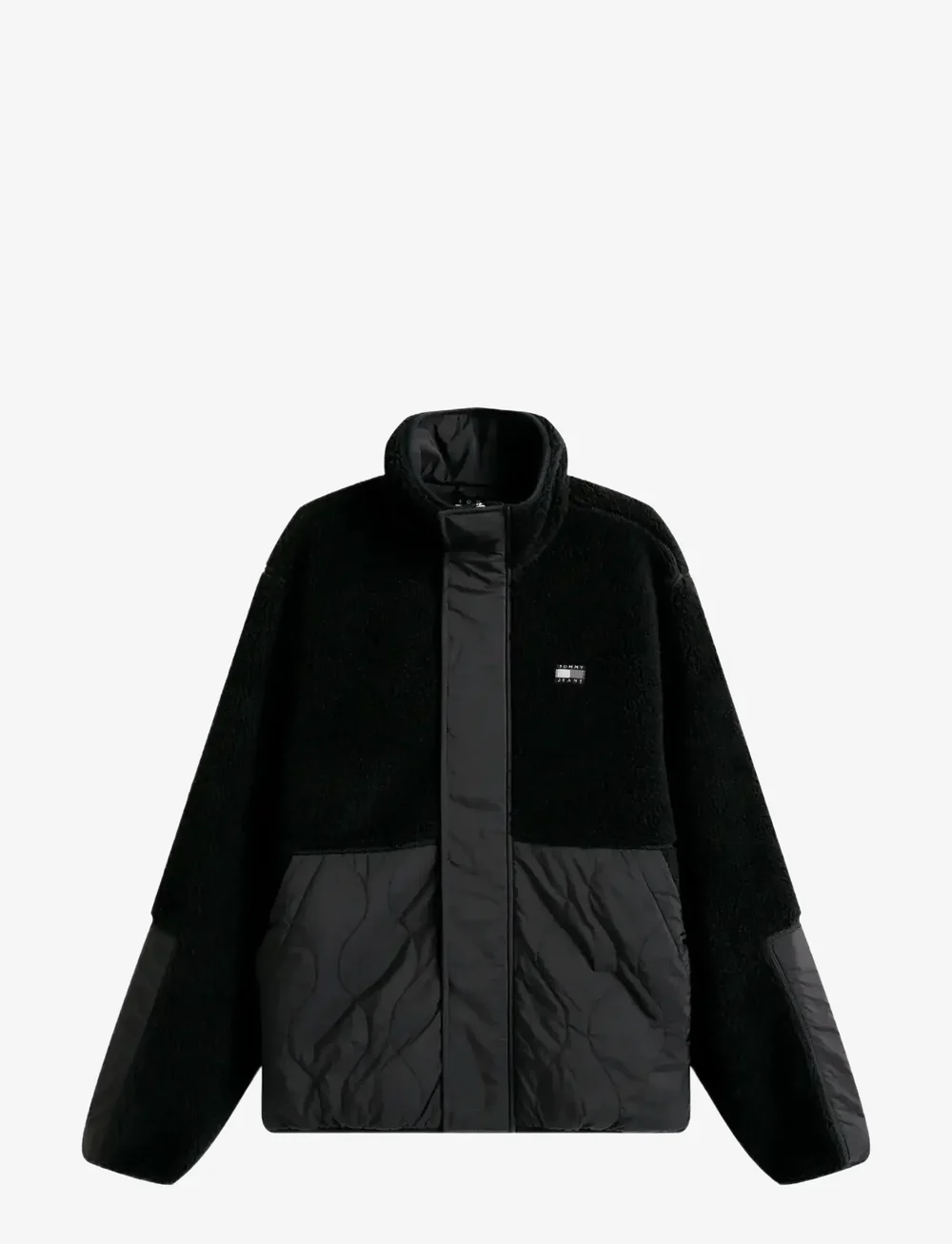 Tommy Jeans - TJM ESSENTL MIX TEDDY JACKET EXT - herbstjacken - black - 1