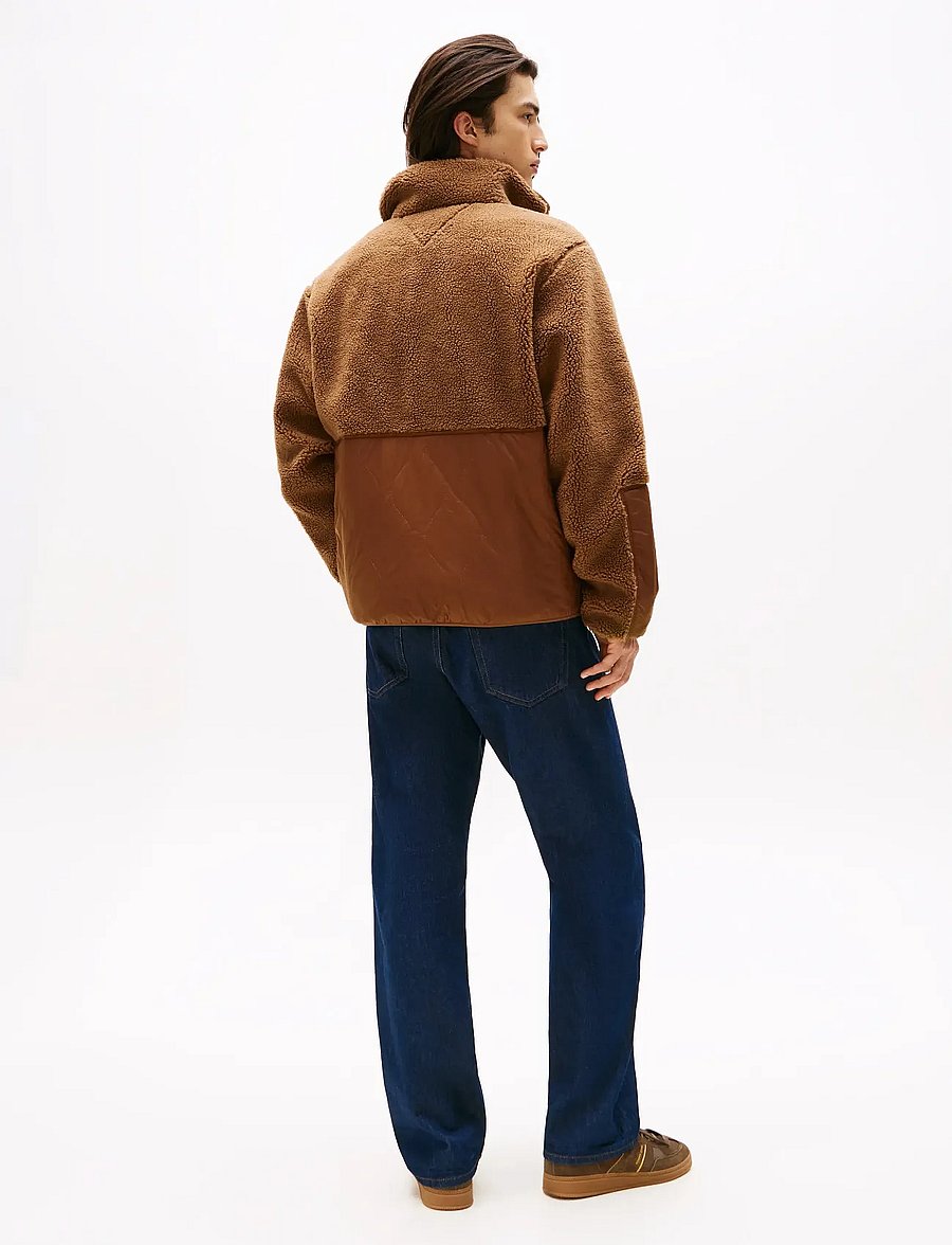 Tommy Jeans - TJM ESSENTL MIX TEDDY JACKET EXT - frühlingsjacken - pecan nut - 3